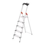 Hailo - chelle escabeau l80 comfortline 5 marches aluminium hauteur totale 1840 mm capacit� de charge ...
