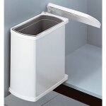 Poubelle de cuisine encastrable sous vier 18l hailo as uno coloris - blanc