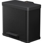 Hailo - poubelle � p�dale oko duo plus taille l 17 + 9 l noir 0630 - 260