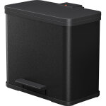 Hailo - poubelle � p�dale oko duo plus taille l 17 + 9 l noir 0630 - 260