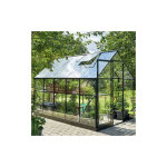Halls - serre en verre tremp qube 610 avec base - 6. 40 m, couleur noir