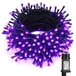 Halloween decoration guirlandes lumineuses violet, 20m 200 led no�l guirlande lumineuse exterieur 8 modes ...