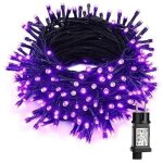 Halloween decoration guirlandes lumineuses violet, 20m 200 led nol guirlande lumineuse exterieur 8 modes ...