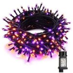 Halloween guirlandes lumineuses, 20m 200 led orange + pourpre guirlande lumire exterieur nol decoration ...