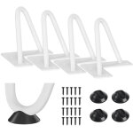 20cm diy pieds de table en m�tal haloyo 4pcs, blanc