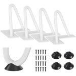 Pied plan de travail haloyo 20 cm pied table haute, avec vis & prot�ge pieds, 4pcs, blanc