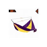 Hamac de camping en toile 1 place o'camp jaune et violet - dimensions 270 x 130 cm