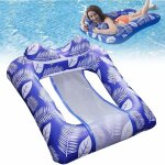 Vurahome - hamac gonflable piscine, hamac d'eau hamac de piscine gonflable avec filet hamac flottant ...