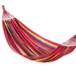 Hamac swing pour voyage camping, 1 person grand 280 80cm / coton respirant / charge 150kg lit simple ...