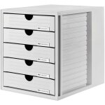 Han - caisson  tiroirs systembox 1450 - 11 gris clair din a4, din c4 nombre de tiroirs: 5 s311911