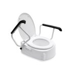 Handicare linido rehausseur de wc avec accoudoirs et couvercle (augmente la hauteur d'assise de 85, 125 ...