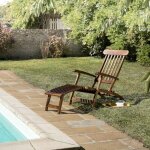 Maeva - chaise longue de jardin en bois teck huil�