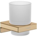 Hansgrohe - addstoris - porte - verre pour brosse � dents et dentrifrice avec support, verre mat / bronze ...