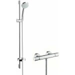 Hansgrohe croma 100 - set de douche vario avec thermostat, ecosmart 9 l / min, chrome 27033000 Hansgrohe croma 100 - set de douche vario avec thermostat, ecosmart 9 l / min, chrome 27033000