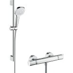 Hansgrohe - croma select e combi douche vario avec barre 65cm / ecostat comfort blanc / chrom�