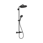 Hansgrohe - croma select s - set de douche showerpipe s 280 avec thermostat, ecosmart, noir mat 26891670 ...