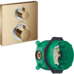 Hansgrohe - facade thermostatique encastr ecostat square avec robinet d'arrt et inverseur bronze bross ...