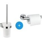 Logis universal - pack support de rouleau de rechange + brosse wc, chrome (41722000 - duologis3) - hansgrohe ...
