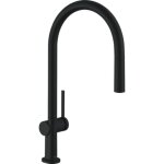 Hansgrohe - m54 - mitigeur d'�vier talis avec manchon de fermeture extractible, sbox, noir mat 72803670 ...