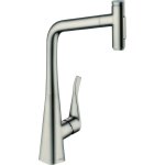Hansgrohe - m71 - mitigeur d'vier metris select avec douchette extractible, simili inox 73820800