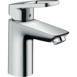 Mitigeur lavabo logis loop 100 eco ch3 coolstart, avec tirette et vidage synthtique chrom - hansgrohe ...