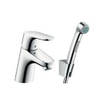 Robinet bidet avec douchette hansgrohe focus sans tirette ni vidage chrom