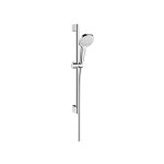 Hansgrohe - croma select e - set de douchette, 3 jets, barre et flexible, ecosmart 9l / min, blanc / ...