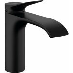 Hansgrohe ? mitigeur de lavabo noir mat 196mm ecosmart ? d�bit 5 l / min ? bec waterfallstream ? raccord ...