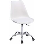 Happy garden - chaise de bureau r�glable en hauteur blanche anne