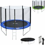 Happy garden - pack premium trampoline 305cm r�versible bleu / vert adela�de + filet, �chelle, b�che ...