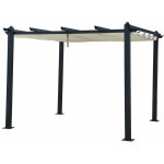 Happy garden - pergola autoportante 3  3m cassis beige - structure aluminium