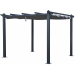 Happy garden - pergola autoportante 3  3m cassis grise - structure aluminium