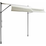 Happy garden - store banne pour balcon chene 2  1, 2m - toile beige et structure grise