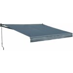 Happy garden - store banne saule 2, 5 � 2m - toile anthracite et structure grise