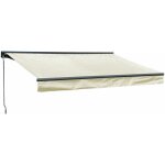 Happy garden - store banne saule 2, 95 � 2, 5m avec semi - coffre - toile beige et structure grise