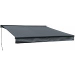 Happy garden - store banne saule 3, 5 � 3m avec semi - coffre - toile anthracite et structure grise