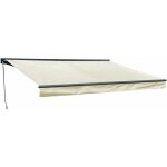 Happy garden - store banne saule 3, 95  3m avec semi - coffre - toile beige et structure grise