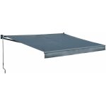 Happy garden - store banne saule 3, 95 � 3m - toile anthracite et structure grise