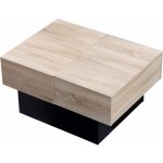 Happy garden - table basse avec plateaux amovibles noire greta
