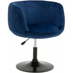 Happy garden - tabouret de bar en velours bleu nolan