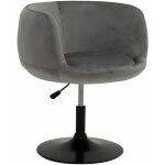 Happy garden - tabouret de bar en velours gris nolan