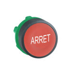 Harmony xb5 - t�te bouton poussoir - affleurant - �22 - rouge - texte 'arret' (zb5aa433)