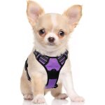 Harnais chien s arnais violet anti traction r�fl�chissant gilet r�glable pour chien, attache devant crochet ...