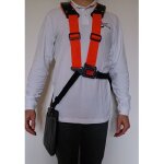 Jardiaffaires - harnais professionnel sp�ciale gaucher pour d�broussailleuse