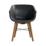 Hartman - chalet & jardin lot de 2 chaises amalia eucalyptus en rsine - pieds en bois - anthracite