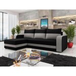 Bestmobilier - harvey - canap� d'angle r�versible - convertible - avec coffre - en tissu - 4 places - ...
