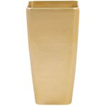 Haut pot de fleurs cache - pot carr 30 x 30 x 57 cm en mlange de pierre dor idal pour extrieur et ...
