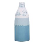 Haut vase d�coratif � fleurs en c�ramique bleue et blanche 30 cm de hauteur accessoire tendance pour ...
