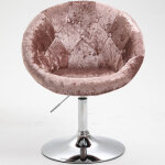 Svita - havanna fauteuil lounge fauteuil club pivotant velours rtro champagne rose