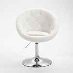 Svita - havanna fauteuil lounge fauteuil club tabouret de bar fauteuil pivotant rtro blanc